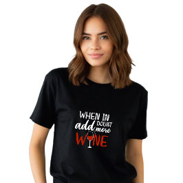 Funny Black Mehr Wein T-Shirt