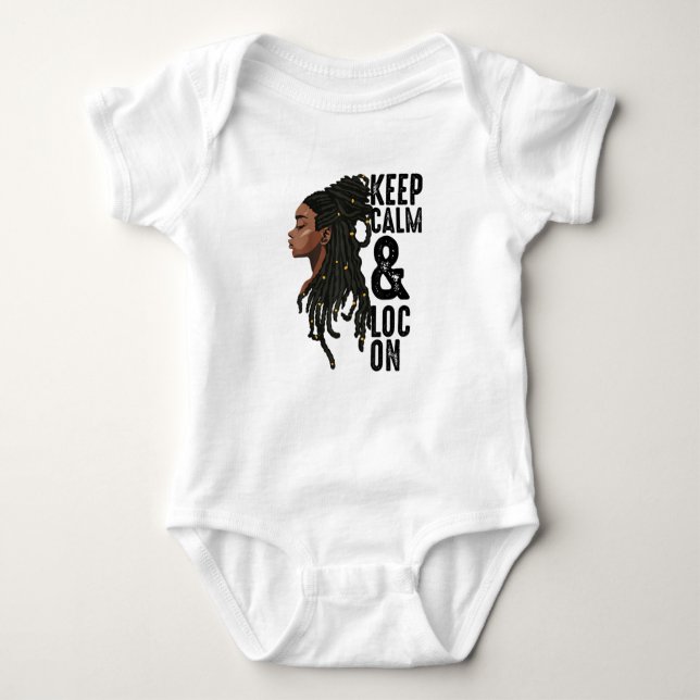 Funny Black Melanin Dreadlocks Gift Cute Baby Strampler (Vorderseite)