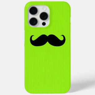 Funny Black Mustache auf Gelbgrünem Hintergrund Case-Mate iPhone Hülle