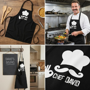 Funny Black Mustache Custom Schürze