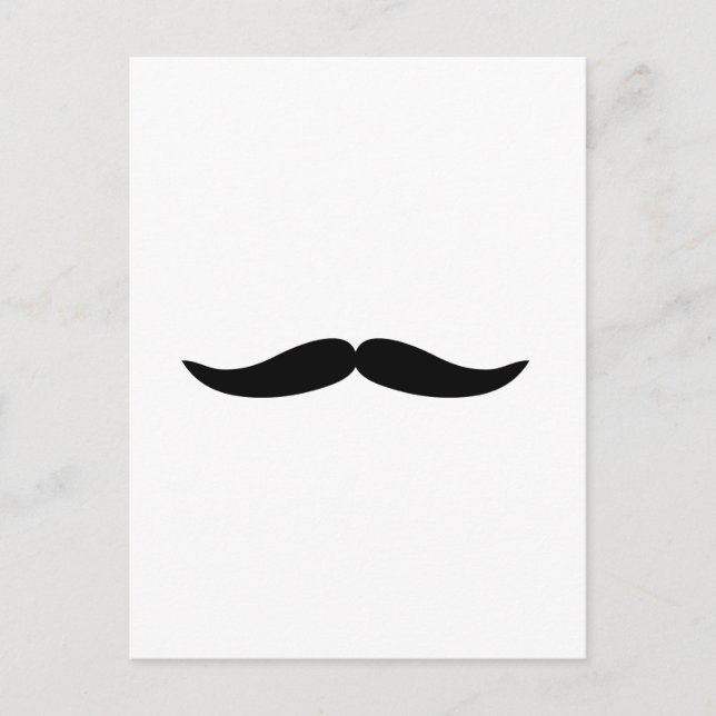 Funny Black Mustache oder Mustache Postkarte (Vorderseite)
