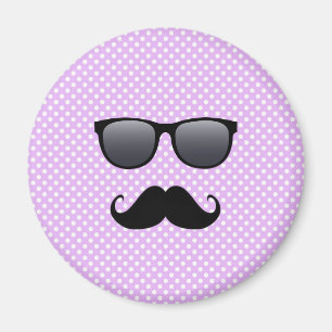 Funny Black Mustache und Brille Magnet