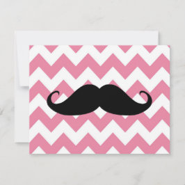 Funny Black Mustache und rosa Zickzack Muster