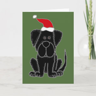 Funny Black Newfundland Hund Weihnachten
