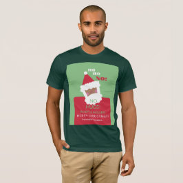 Funny Black Santa No Hugs Ugly Xmas Sweater T-Shirt