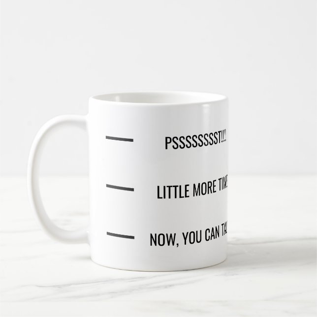 Funny Black Text Design Tasse (Links)