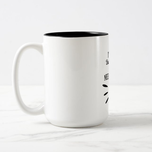 Funny Black Typografy Freunde Zweifarbige Tasse (Links)