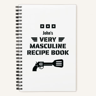 Funny Black & White Sehr masculine Rezept Buch