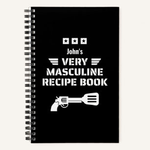 Funny Black & White Sehr masculine Rezept Buch