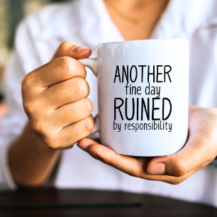 Funny Black + White Zitat Kaffeebücher Kaffeetasse