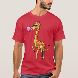 Funny Blasble Gum Giraffe Animal Lover Chef T-Shirt