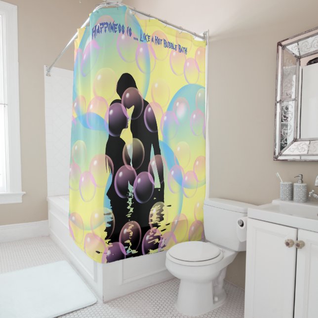 Funny - Blase Bath - Lover Duschvorhang (Beispiel)