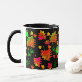 Funny Blätter Aquarellkaffee Tasse