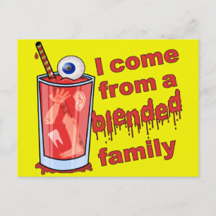 Funny Blended Family Pub Postkarte