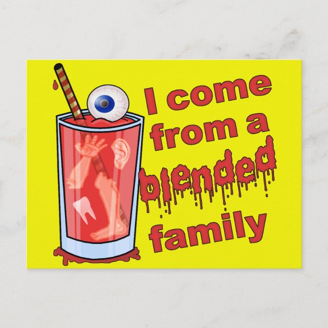 Funny Blended Family Pub Postkarte (Vorderseite)