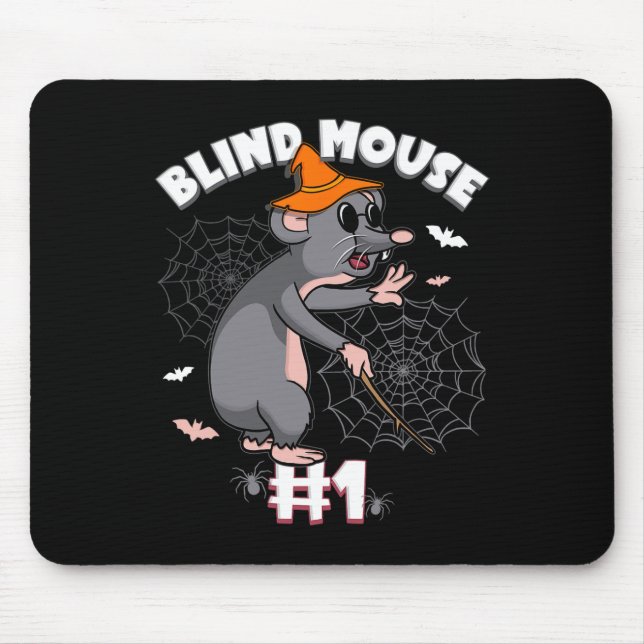 Funny Blind Mouse #1 Halloween Ghost Group Mousepad (Vorne)