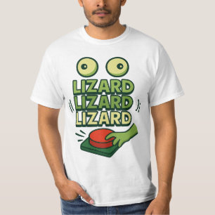 Funny Blinkend Green Lizard drücken Button Sound T-Shirt