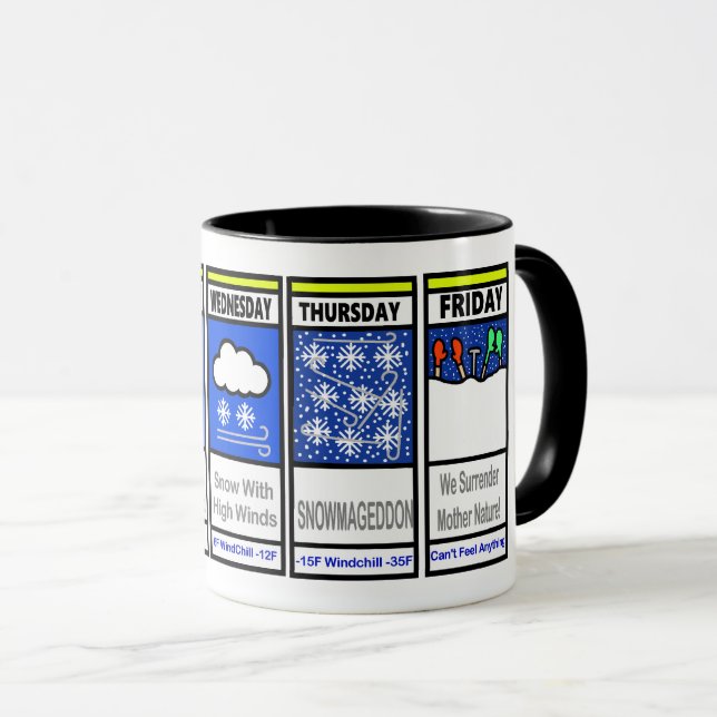 Funny Blizzard Warning Tasse (VorderseiteRechts)