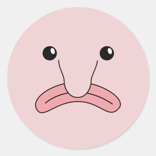 Funny Blobfish Funny Animals Blobfish Kostümklas Runder Aufkleber (Vorderseite)
