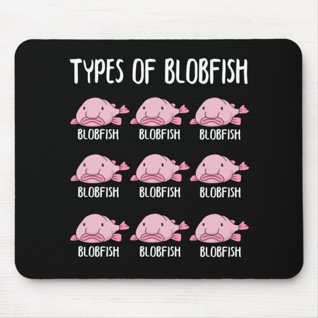 Funny Blobfish Geschenk Girls Boys Unterwasser Blo Mousepad (Vorne)