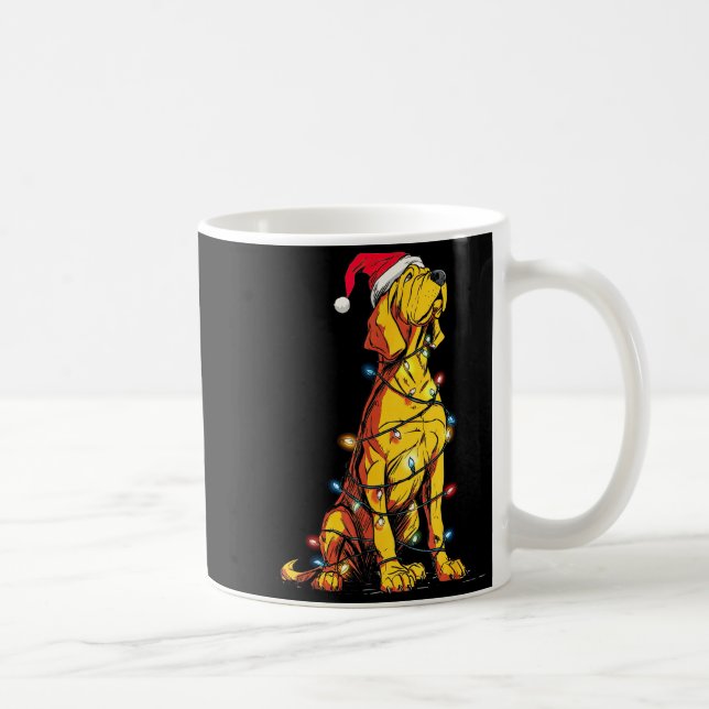 Funny Bloodhound Christmas Graphics Dog Lights Lov Kaffeetasse (Rechts)