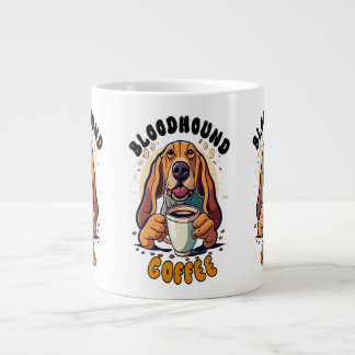 Funny Bloodhound Hund trinken Kaffee Spezielle Tas Jumbo-Tasse