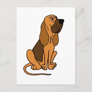 Funny Bloodhound Puppy Dog Postkarte