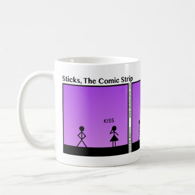 Funny Blow a Kiss Stickman Tasse - 111 (Links)