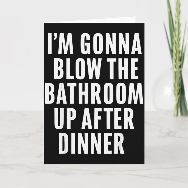 Funny Blow The Bathroom Adult Humor Inappropriate  Karte (Vorderseite)