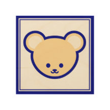 Funny Blue Beige Teddy Bear Niedlicher Cartoon