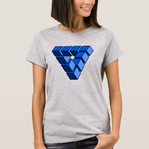 Funny Blue Black Tocks Blocks Triangle Pop Art T-Shirt