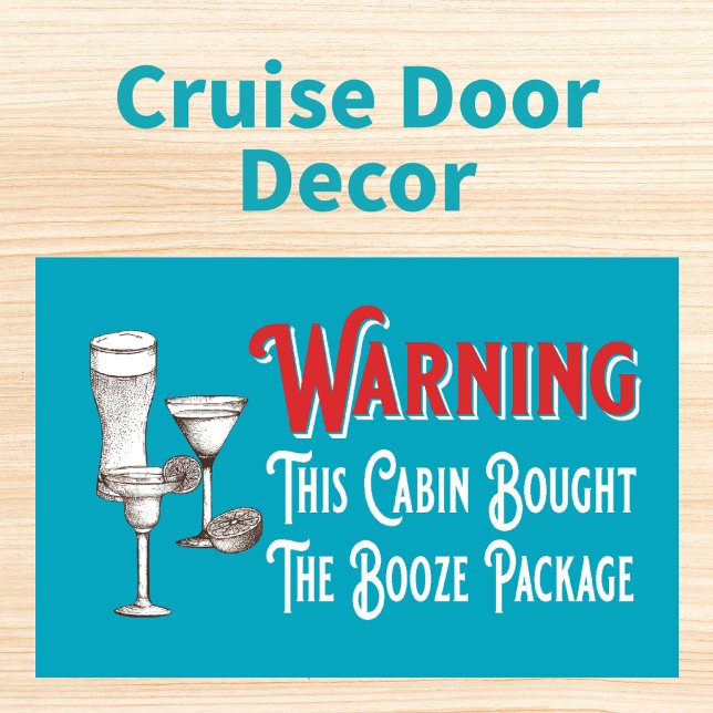 Funny Blue Booze Cabin Door Cruise Ship Magnet (Von Creator hochgeladen)