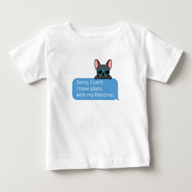 Funny Blue Bulldog Baby T-shirt (Vorderseite)