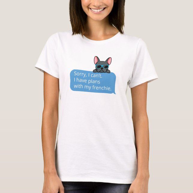 Funny Blue Bulldog T-Shirt (Vorderseite)