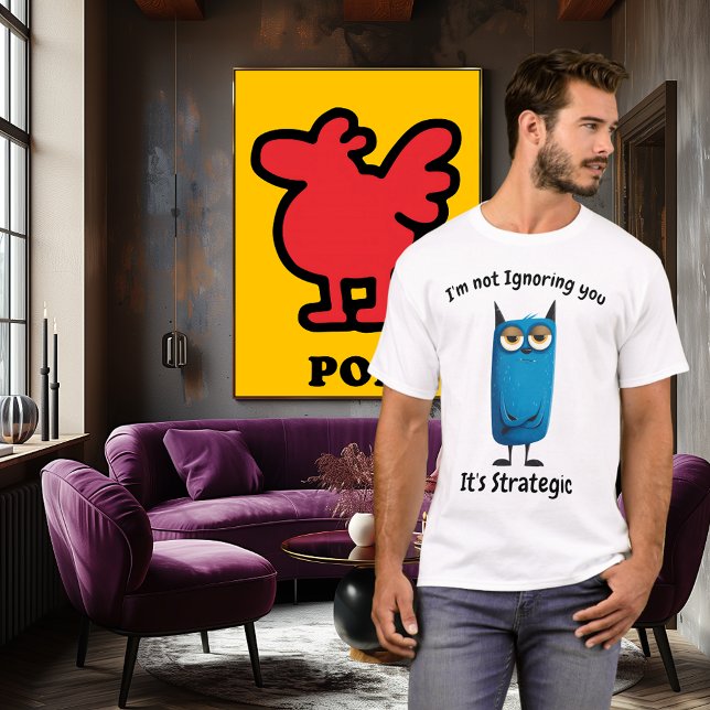 Funny Blue Cat Original Spaß Design T-Shirt (Von Creator hochgeladen)