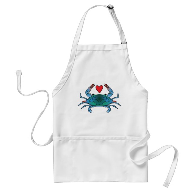Funny Blue Crab Lover Seafood Gift Schürze (Vorne)