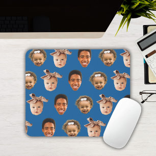 Funny Blue Custom Vater 3 Kids Foto Mousepad