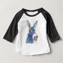 Funny Blue Donkey Baby T-shirt