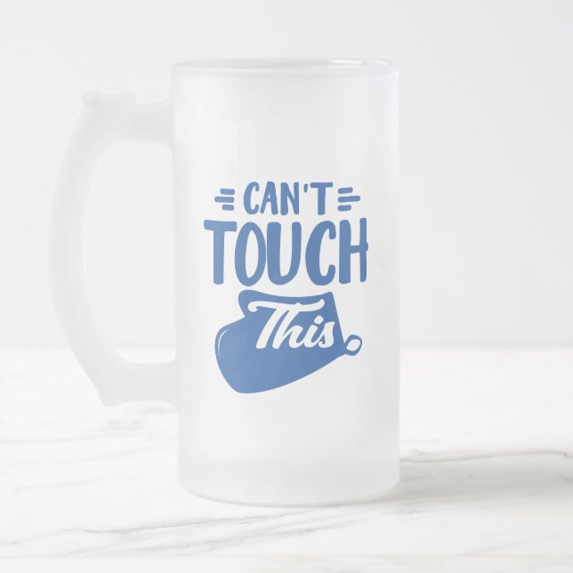 Funny Blue kann diese Bier-Liebhaber nicht Touch t Mattglas Bierglas (Links)