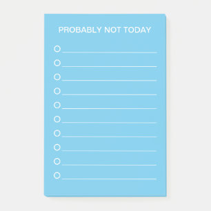 Funny Blue List Maker Post-it Klebezettel