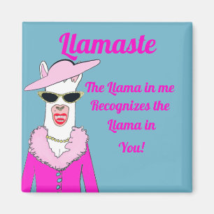 Funny Blue llamaste Sprichwort Magnet