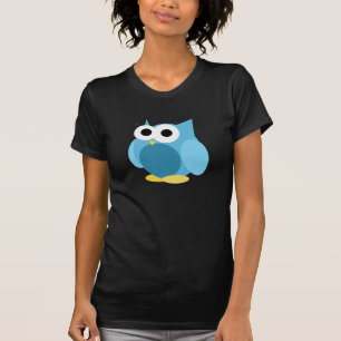 Funny Blue Owl T - Shirt