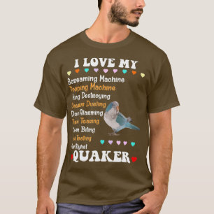 Funny Blue Quaker Shirt I Liebe Quaker Parrot