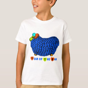 Funny Blue Ram Chinesisch Neujahr Zodiac Kinder Sc T-Shirt