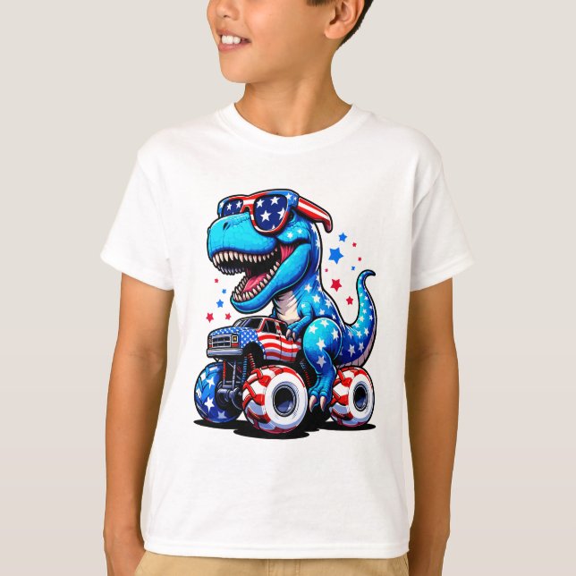 Funny Blue T-REX Niedliches Geschenk für Jungen T  T-Shirt (Vorderseite)