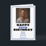 Funny Blue und White Foto Husband Birthday Karte<br><div class="desc">Funny Blue und White Foto Husband Geburtstag, ein lustiges und cooles Design für jeden, der eine einzigartige Geburtstagskarte für seinen Ehemann zum Geburtstag sucht. Das Design ist einfach und auffällig, es verfügt über einen einfachen Rahmen, einen Geburtstagstorte, ein Foto in der Mitte und bearbeitbare Textinformationen. Wenn Sie Probleme mit der...</div>