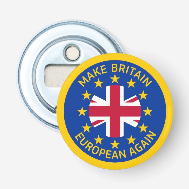 Funny Blue Yellow European Gewerkschaft Brexit Art Flaschenöffner (Vorderseite)