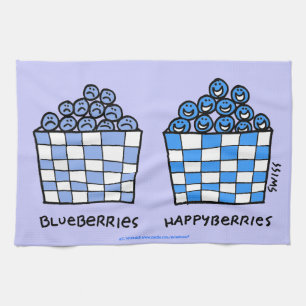 Funny Blueberries Cartoon Art Blueberry Küche Geschirrtuch