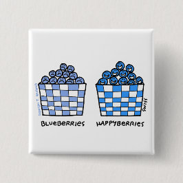 Funny Blueberries Cartoon Blueberry Lover Schaltfl Button