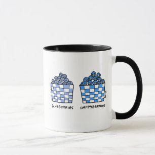 Funny Blueberries Happyberries Happy Blues Cartoon Tasse